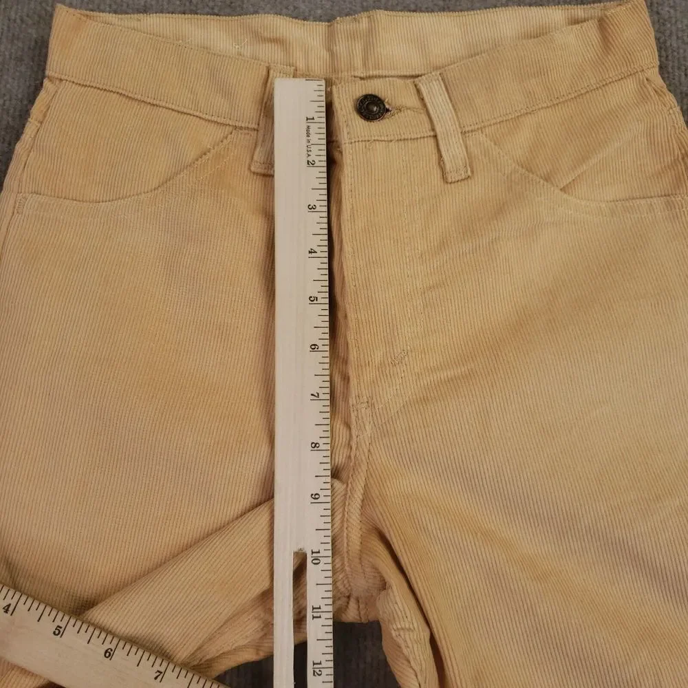 Vintage Levis 519 Corduroy Pants Mens 28x32 Orange Peach Straight Skinny 90s 80s